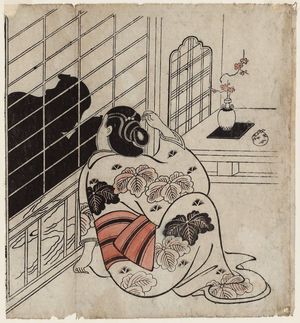 Okumura Masanobu: Woman Spying on Lovers - Museum of Fine Arts