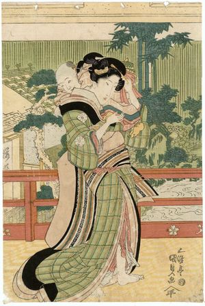 Utagawa Kunisada: Women on balcony - Museum of Fine Arts