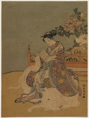 鈴木春信: Young Woman as the Bodhisattva Fugen - ボストン美術館