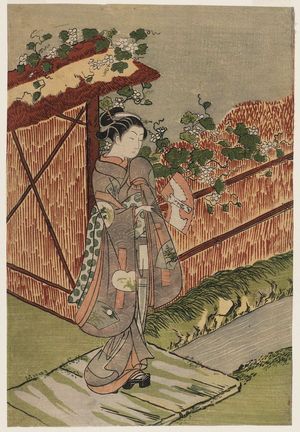 鈴木春信: Parody of the Yûgao Chapter of the Tale of Genji - ボストン美術館