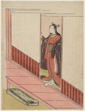 Suzuki Harunobu: Woman Standing in an Open Door - Museum of Fine Arts