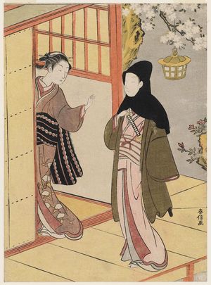 Suzuki Harunobu: Lovers Meeting on a Spring Evening - Museum of Fine Arts