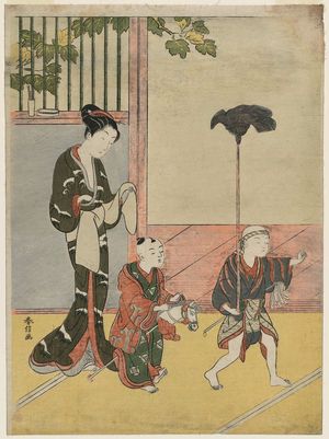 Suzuki Harunobu: Children Playing a Daimyô Procession - Museum of Fine Arts