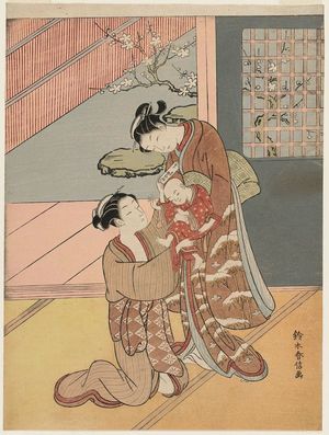 Suzuki Harunobu: Two Women with a Baby and a Letter - Museum of Fine Arts