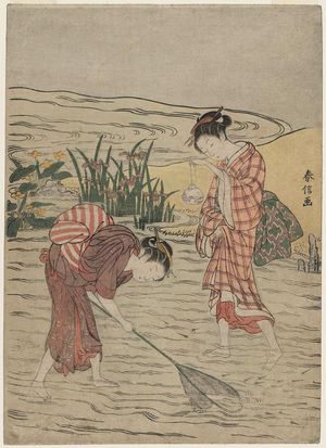 Suzuki Harunobu: Young Women Fishing with a Net - Museum of Fine Arts