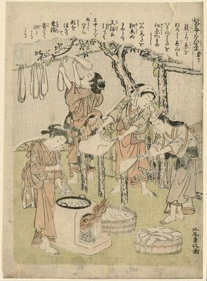 Kitao Shigemasa: No. 10, from the series Silkworm Cultivation (Kaiko yashinai gusa) - Museum of Fine Arts