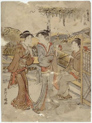 Senkadô Sanchô: Wisteria at Kameido (Kameido fuji), from the series Souvenirs of the East (Azuma miyage) - Museum of Fine Arts