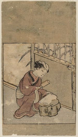 Suzuki Harunobu: The Ninth Month (Kugatsu), from an untitled series of Twelve Months - Museum of Fine Arts