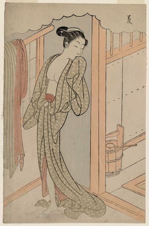 Suzuki Harunobu: Woman in a Bathhouse - Museum of Fine Arts