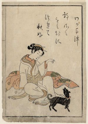 Suzuki Harunobu: Wakamatsu, from the book Yoshiwara bijin awase (The Beautiful Women of the Yoshiwara) - Museum of Fine Arts