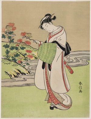 Suzuki Harunobu: Young Woman Dressed as a Komusô - Museum of Fine Arts