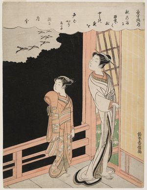 Shiba Kokan: Wild Geese in Rain (Uchû no kari) - Museum of Fine Arts