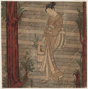 司馬江漢: Kiyomizu, from the series Fashionable Seven Komachi (Fûryû nana Komachi) - ボストン美術館