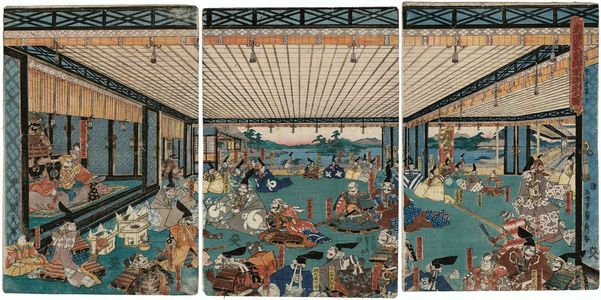Utagawa Sadahide: The Brave Generals of the Takeda Clan... (Takeda ke yûshôgun ... no zu) - Museum of Fine Arts