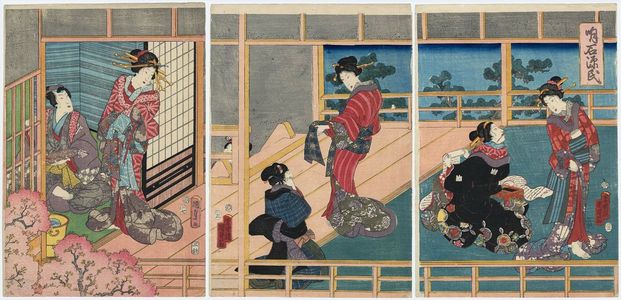 Utagawa Kunisada II: Akashi Genji - Museum of Fine Arts