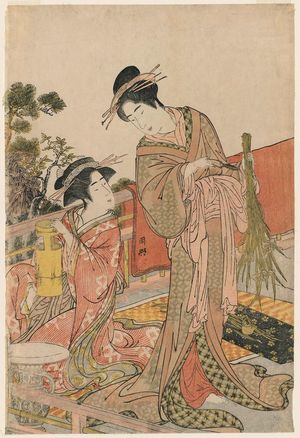 Kitao Masanobu: Young Women Arranging Flowers - Museum of Fine Arts