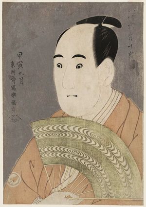 東洲斎写楽: Actor Sawamura Sôjûrô III as Ôgishi Kurando - ボストン美術館