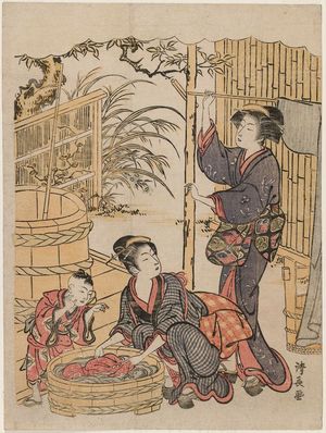 Torii Kiyonaga: Women Washing Clothes - Museum of Fine Arts