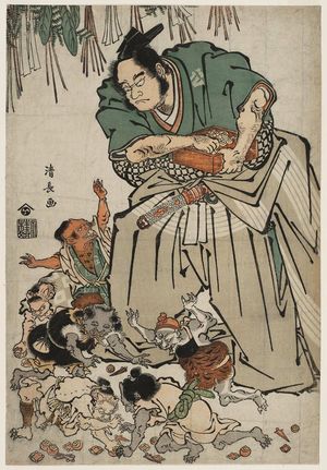 Torii Kiyonaga: Kintoki Scattering Jewels to Demons - Museum of Fine Arts