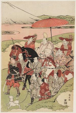 Torii Kiyonaga: Yoritomo's Hunt at the Foot of Mount Fuji - Museum of Fine Arts