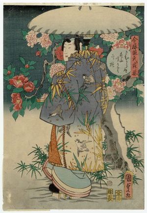 Utagawa Kunisada II, 二代歌川国貞 (Utagawa Kunisada II (Toyokuni IV))による浮世絵「Imayô Genji hana-zoroe」