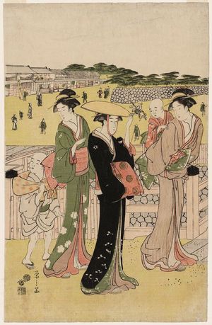 Hosoda Eishi: Sanmaibashi in Ueno - Museum of Fine Arts