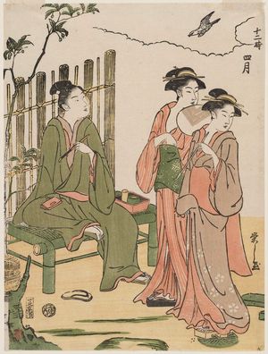 細田栄之: The Fourth Month (Shigatsu), from the series Twelve Times of the Year (Jûniji) - ボストン美術館
