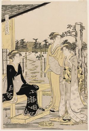 Hosoda Eishi: The Gravestone (Sotoba), from the series Fashionable Versions of the Seven Komachi (Fûryû nana Komachi) - Museum of Fine Arts