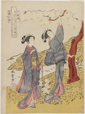 Katsukawa Shunsho: Poem by Ono no Komachi, from the series Rokkasen (Six Poetic Immortals) - Museum of Fine Arts