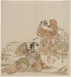 Katsukawa Shunsho: Actors Arashi Sangorô II and Segawa Kikunojô III as Mandarin Ducks - Museum of Fine Arts