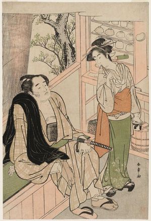 Katsukawa Shunsho: Sumô Wrestler and Teahouse Waitress - Museum of Fine Arts