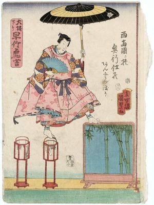 Utagawa Kunisada II: Acrobat Hayatake Torakichi from Osaka - Museum of Fine Arts