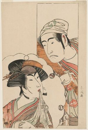 Katsukawa Shun'ei: Actors Bandô Mitsugorô III and ? - Museum of Fine Arts