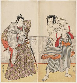 Katsukawa Shunko: Actors Onoe Matsusuke (R) and Ichikawa Danjûrô V (L) - Museum of Fine Arts