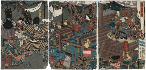 Utagawa Kuniyoshi, 歌川国芳 (Utagawa Kuniyoshi)による浮世絵「The Night Attack at Horikawa (Horikawa youchi no zu)」