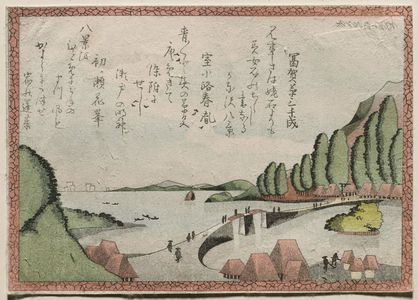 葛飾北斎: Eight Views of Kanazawa, from an untitled series of Western-style landscapes - ボストン美術館
