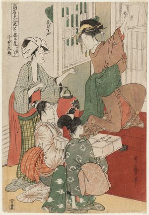 Kitagawa Utamaro: Act X (Jûdanme), from the series The Chûshingura Drama Parodied by Famous Beauties: A Set of Twelve Prints (Kômei bijin mitate Chûshingura jûnimai tsuzuki) - Museum of Fine Arts