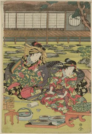 Keisai Eisen: Courtesans and Geisha at a Party - Museum of Fine Arts