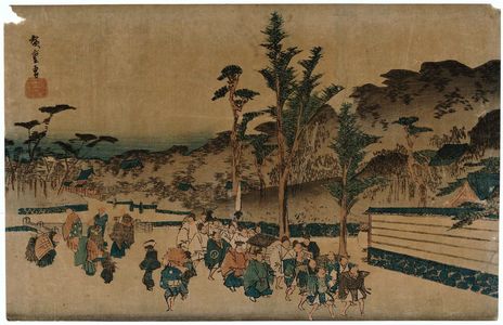 Utagawa Hiroshige: Inside Zôjô-ji Temple in Shiba (Shiba Zôjôji sannai no zu), from the series Famous Places in the Eastern Capital (Tôto meisho) - Museum of Fine Arts
