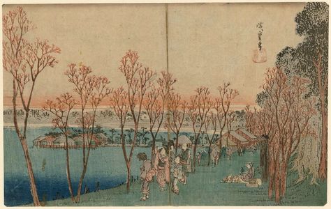 Utagawa Hiroshige: Shinobazu Pond at Ueno (Ueno Shinobazu no ike), from the series Famous Places in Edo (Kôto meisho) - Museum of Fine Arts