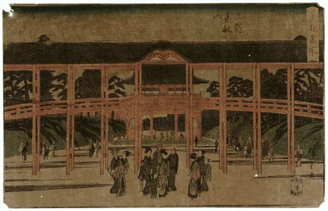 歌川広重: Tôeizan Temple at Ueno (Ueno Tôeizan), from the series Famous Places in the Eastern Capital (Tôto meisho) - ボストン美術館