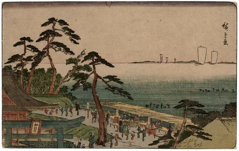歌川広重: The Precincts of the Benten Shrine at Susaki (Susaki Benten keidai), from the series Famous Places in Edo (Kôto meisho) - ボストン美術館