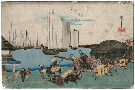 歌川広重: Evening View of Takanawa (Takanawa no yûkei), from the series Famous Places in the Eastern Capital (Tôto meisho) - ボストン美術館