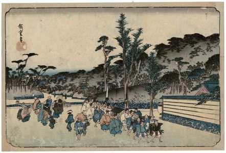 Utagawa Hiroshige: Inside Zôjô-ji Temple in Shiba (Shiba Zôjôji sannai no zu), from the series Famous Places in the Eastern Capital (Tôto meisho) - Museum of Fine Arts