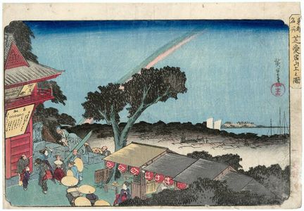 Utagawa Hiroshige: On Top of Mount Atago in Shiba (Shiba Atago sanjô no zu), from the series Famous Places in the Eastern Capital (Tôto meisho) - Museum of Fine Arts