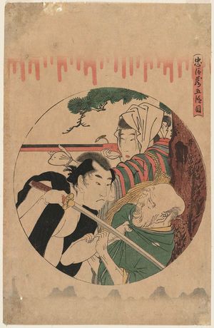 喜多川歌麿: Act V (Godanme), from the series The Storehouse of Loyal Retainers (Chûshingura) - ボストン美術館