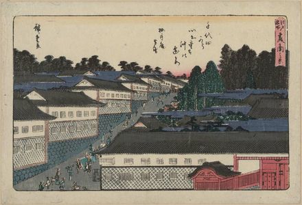 歌川広重: View of Kasumigaseki (Kasumigaseki no kei), from the series Famous Places in Edo (Edo meisho) - ボストン美術館