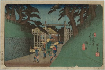 Utagawa Hiroshige: No. 38, Fukushima, from the series The Sixty-nine Stations of the Kisokaidô Road (Kisokaidô rokujûkyû tsugi no uchi) - Museum of Fine Arts