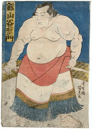 歌川国貞: Sumô Wrestler Tsurugiyama Taniemon - ボストン美術館