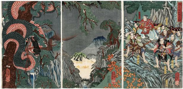 Utagawa Yoshikazu: Yorimitsu sanchû ni ... miru zu - Museum of Fine Arts